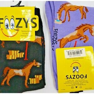Horse Riding Womens Socks Animal Lover Gift Equestrian 2 PAIRS Foozys Novelty